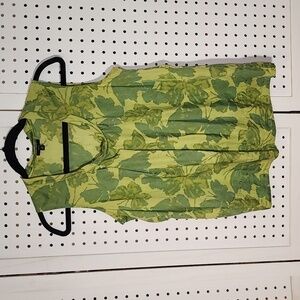 Talbots size 10 Silk / Cotton Blend Sleeveless Lightweight Green